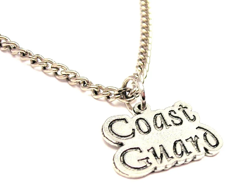 women's necklaces infinity symbol -Coast Guard Single Charm Necklace