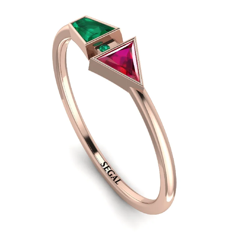 women's rings classic -Geometrical Arrow Emerald Ring - Gracie No. 26