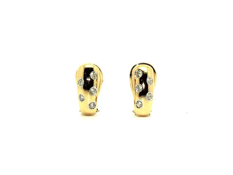 women's earrings luxury diamond studs -Diamond Clip Earring Ad No.025