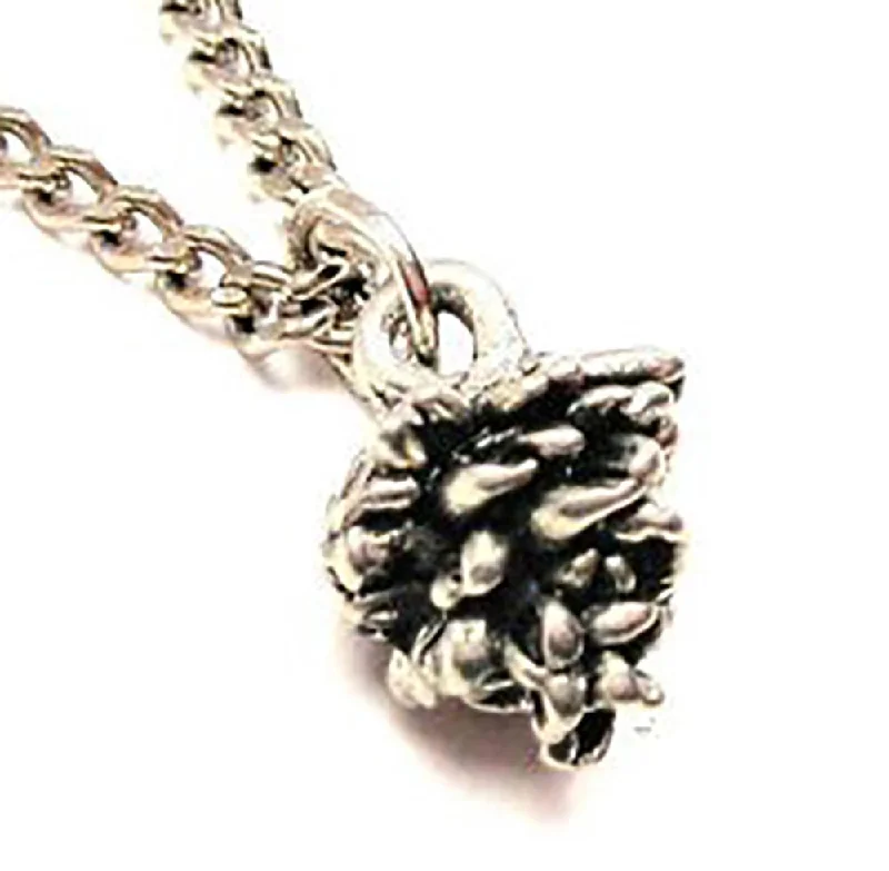 women's necklaces celebrity style -Full Pine Cone Single Charm Necklace