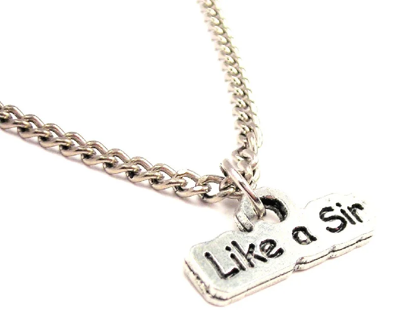 women's necklaces for anniversary -Like A Sir Single Charm Necklace