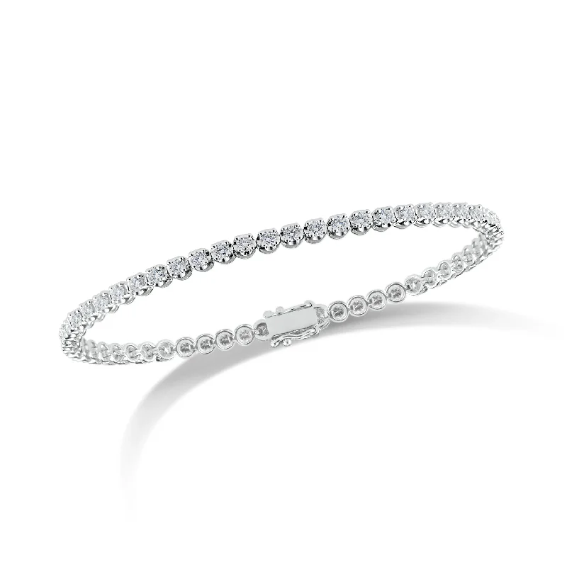 women's bracelets with personalized engraving -Diamond Small Tennis Bracelet