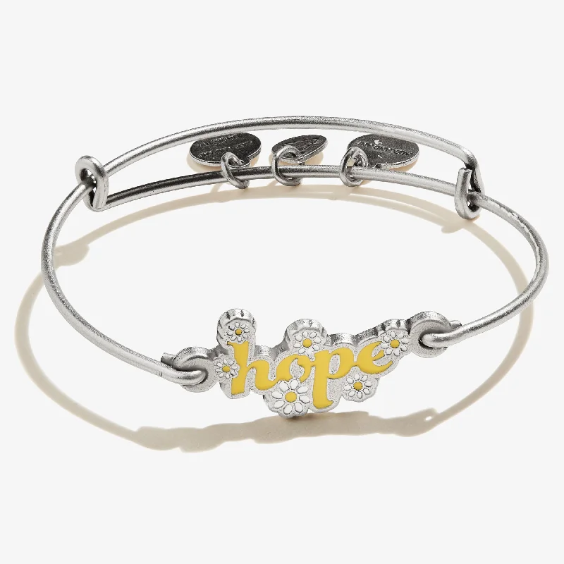 women's bracelets with garnet -'Hope' Inline Charm Bangle