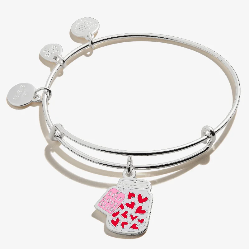 women's bracelets fashion-forward -'Self Love Club' Charm Bangle Bracelet