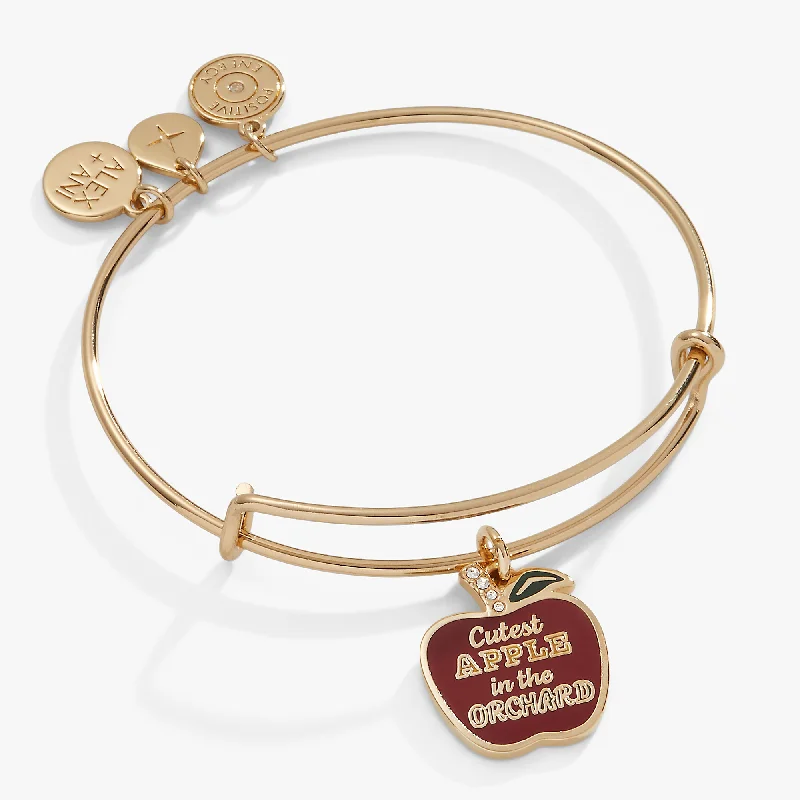 women's bracelets with charm pendants -Apple Orchard Charm Bangle