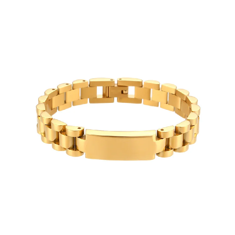 Watch Strap Bracelet-Glossy Gold