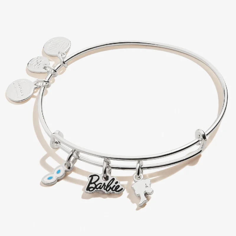 women's bracelets with large gemstone -Barbie© Trio Charm Bangle