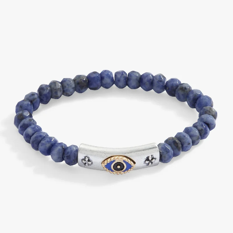 women's bracelets with simple elegance -Antique Evil Eye Stretch Bracelet