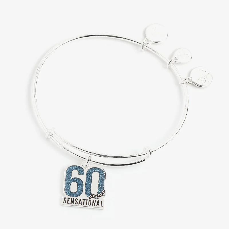 women's bracelets with gemstone accents -'60 and Sensational' Charm Bangle