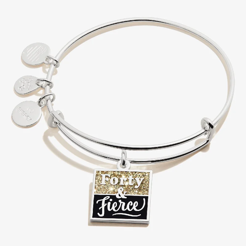 women's bracelets modern style -'Forty & Fierce' Charm Bangle