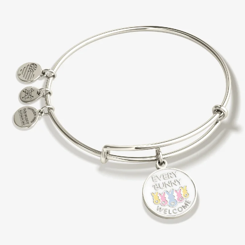 women's bracelets with diamonds -'Every Bunny Welcome' Easter Charm Bangle