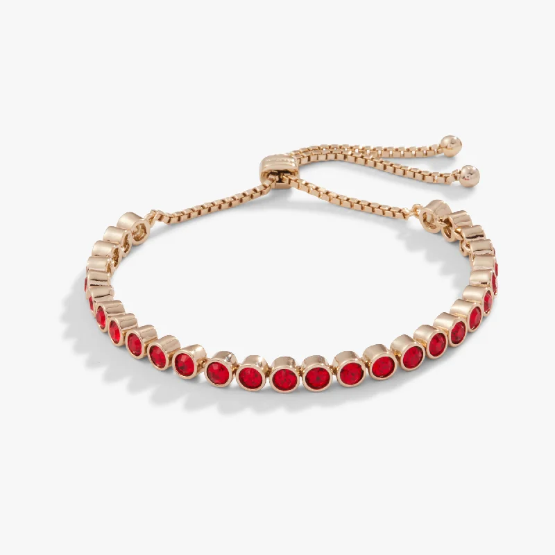 women's bracelets with simple bangle -Bolo Tennis Bracelet, Ruby