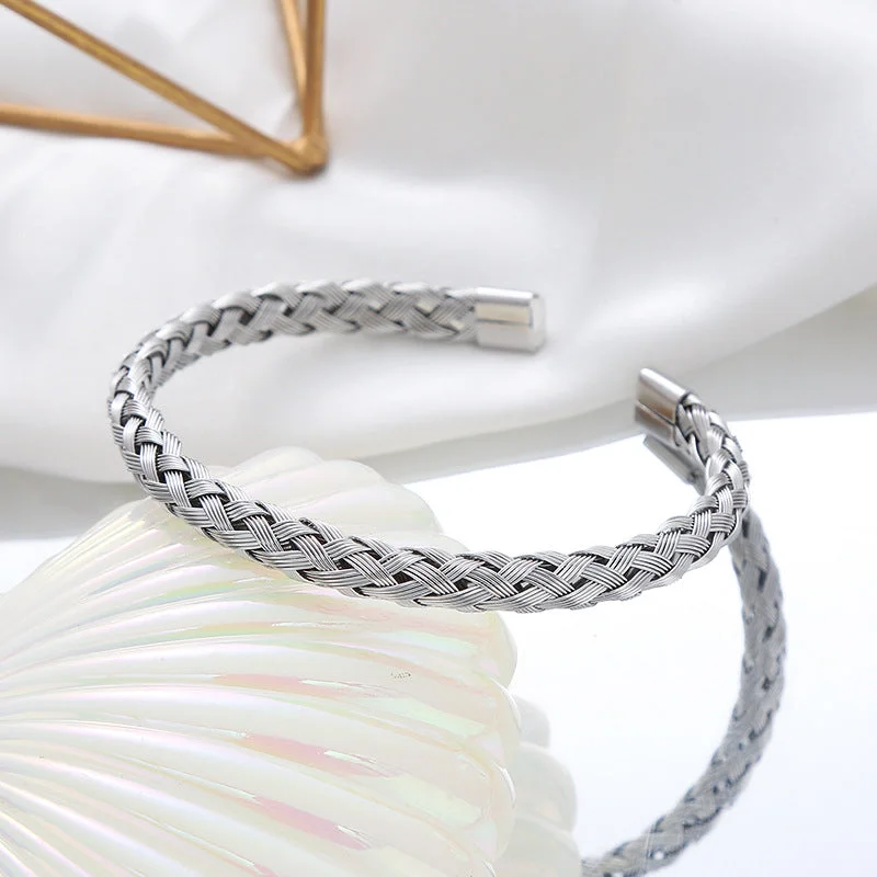 Woven Bracelet-Steel Color K4-07