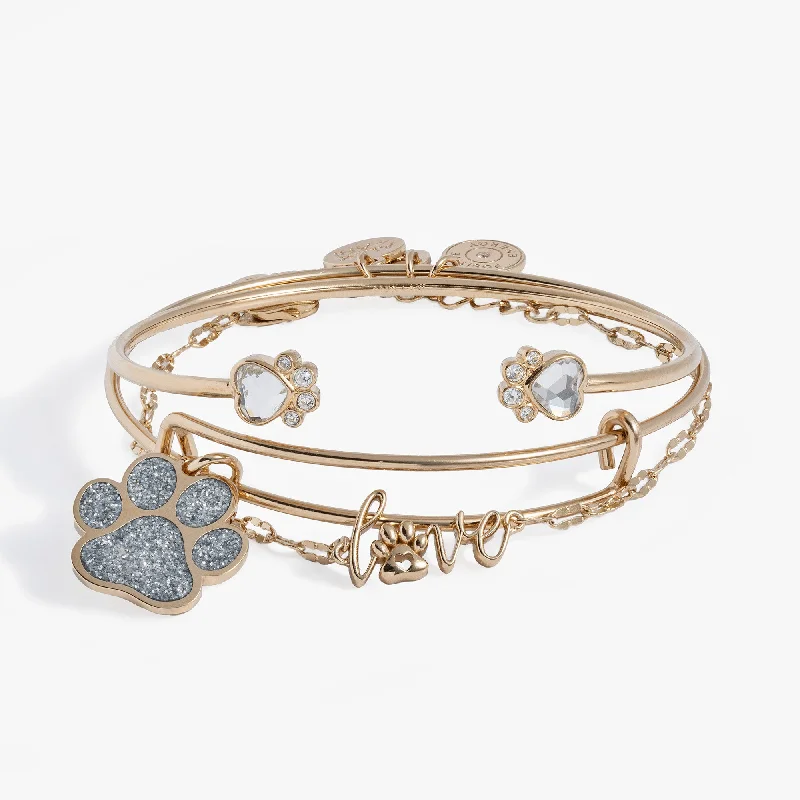 women's bracelets with diamonds -Paws of Love Bracelet Set of 3