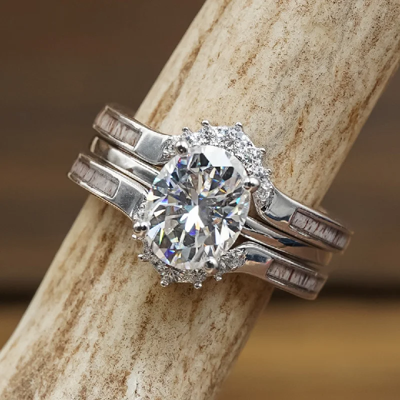 engagement rings with soft design -The Azel & Sarita Wedding Set