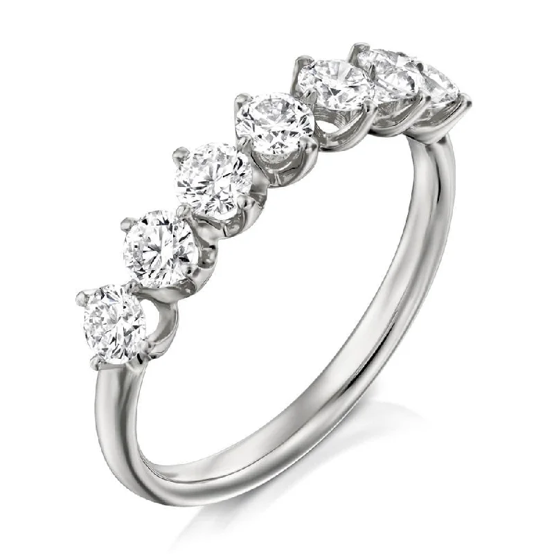 engagement rings with round-cut diamonds -0.70 Carat Shared Prong Round Cut Lab Grown Diamond Wedding Ring