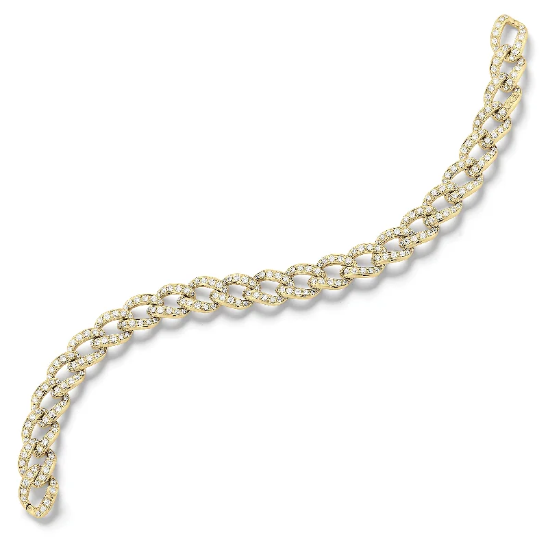 women's bracelets stacked -Diamond Woven Link Bracelet