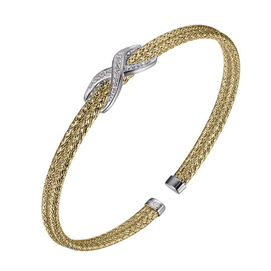 women's bracelets with celestial designs -Double Mesh Cuff w/ Infinity Design