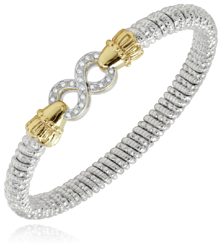 women's bracelets luxury -Vahan - 14K Gold & Sterling Silver Diamond Bracelet