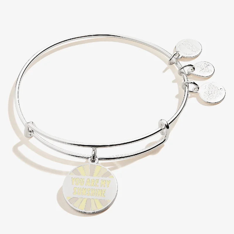 women's bracelets diamond -'You Are My Sunshine' Charm Bangle