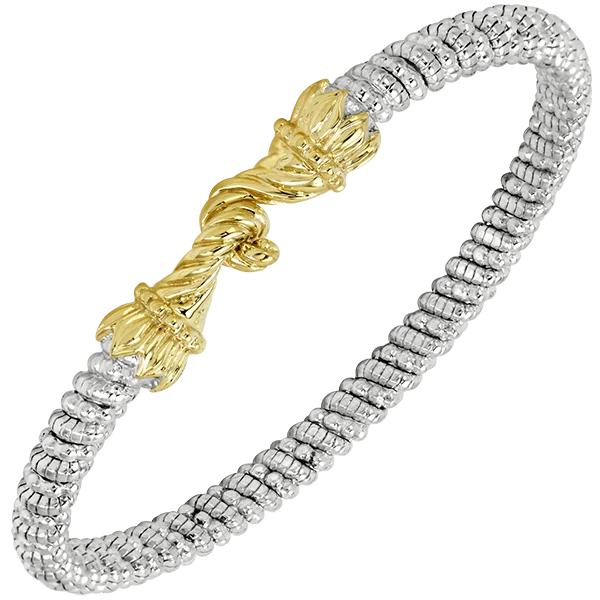 women's bracelets minimalist design -Vahan - 14K Gold & Sterling Silver Bracelet