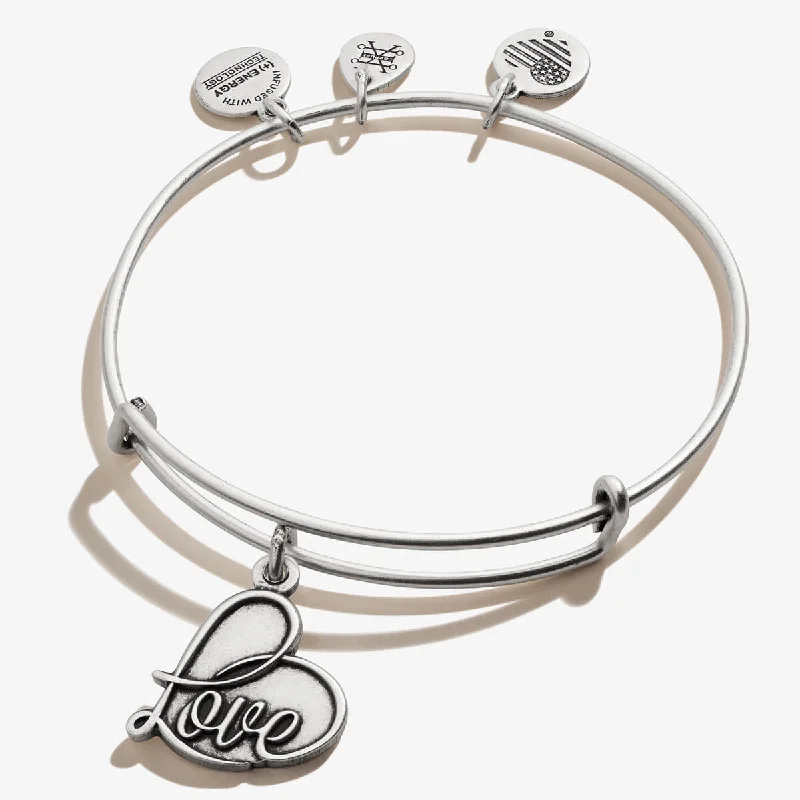 women's bracelets bangle -'Love' Charm Bangle