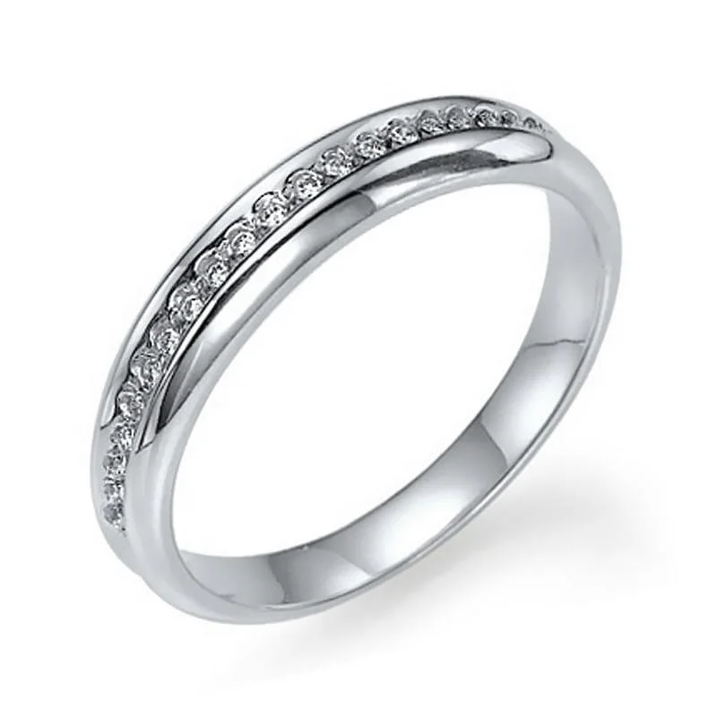 engagement rings with unique band design -0.20 Carat Channel Set 4mm Lab Grown Diamond Wedding Ring