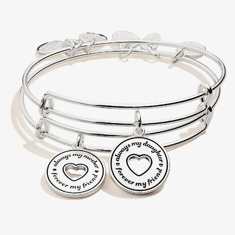 women's bracelets with symbolic meaning -'Always Mine' Charm Bangles, Set of 2