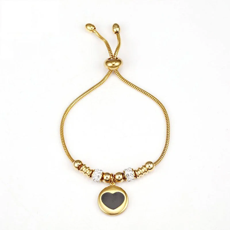 Gold-Black heart shape