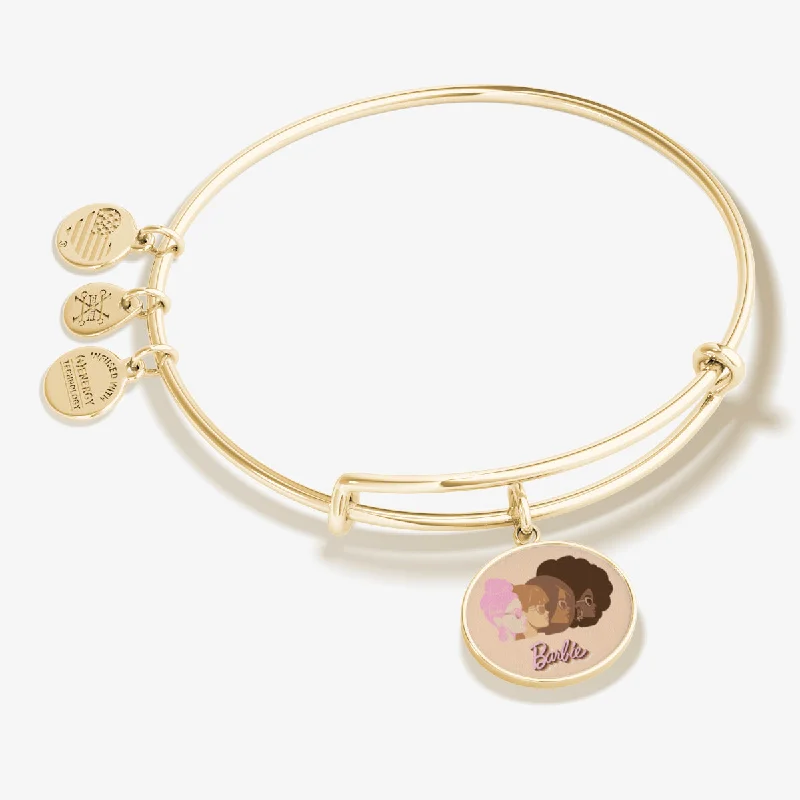 women's bracelets for daily wear -Barbie© Silhouettes Charm Bangle Bracelet