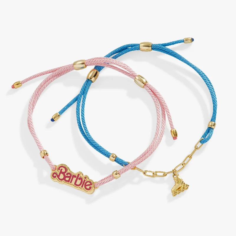 women's bracelets with pearls and gems -Barbie™ The Movie Cord, Set of 2