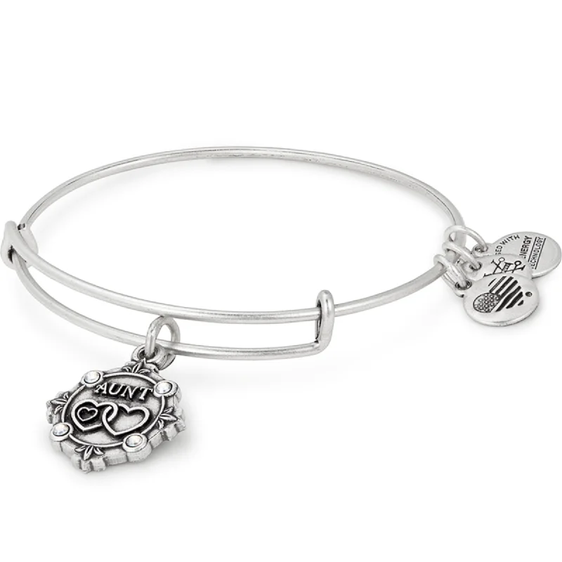 women's bracelets with moonstone -'Aunt' Charm Bangle