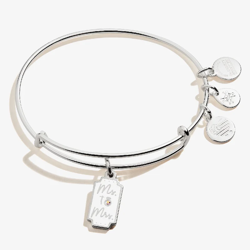 women's bracelets with animal motifs -'Ms. to Mrs.' Charm Bangle