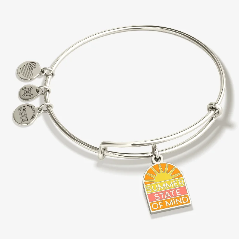 women's bracelets with large stone centerpiece -'Summer State of Mind' Charm Bangle