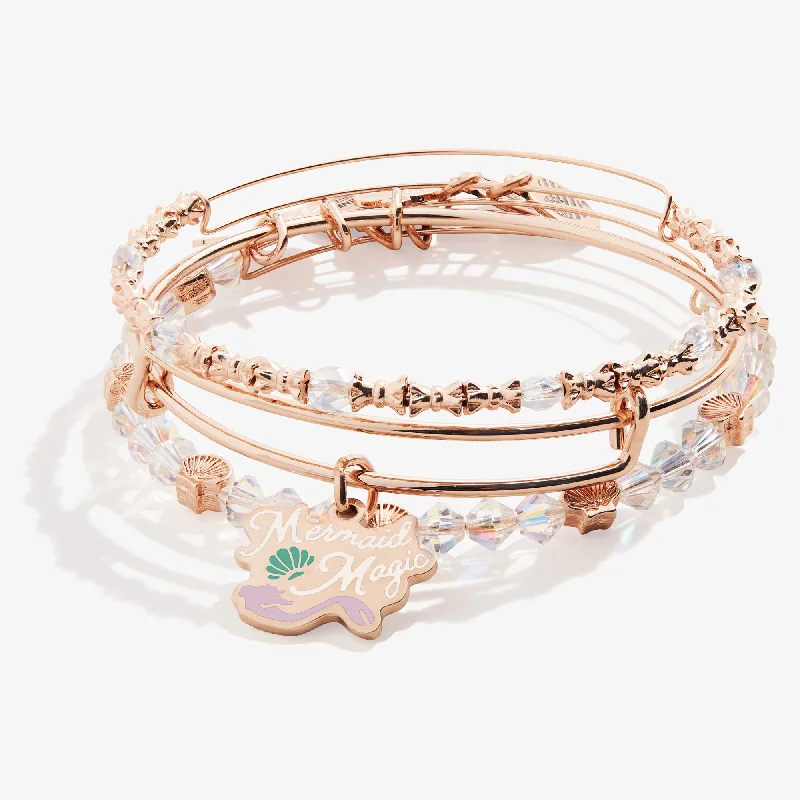 women's bracelets classic -'Mermaid Magic' Charm Bangles, Set of 3