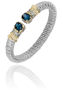 women's bracelets with personalized charms -Vahan London Blue Topaz