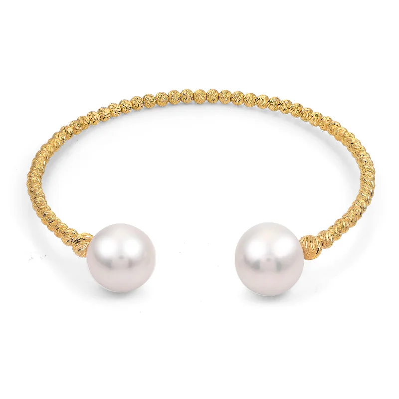 women's bracelets with open design -14K Pearl Cuff Bracelet