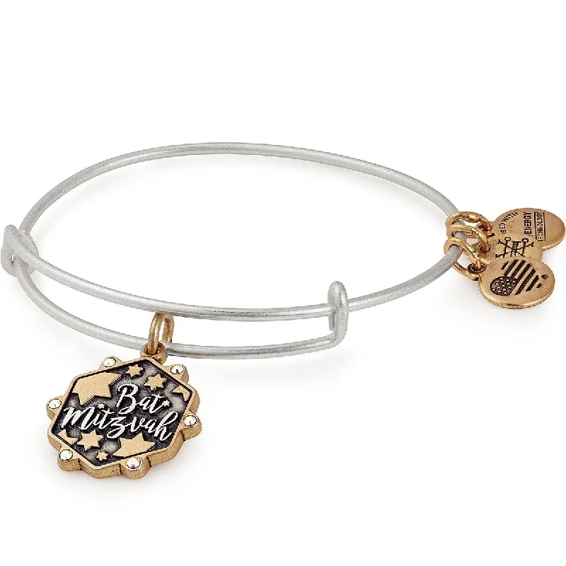 women's bracelets with hearts -Bat Mitzvah Charm Bangle