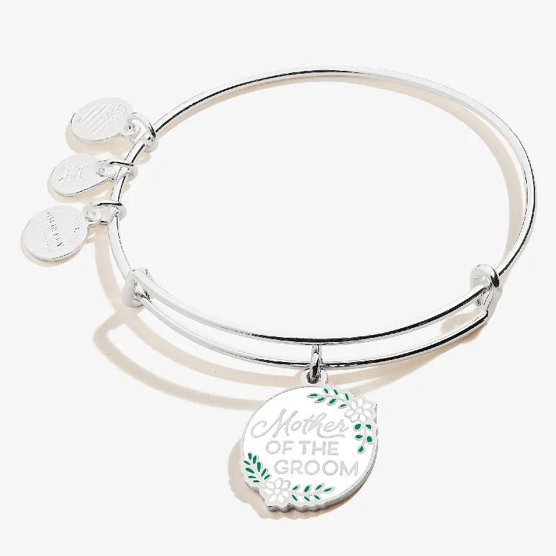 women's bracelets bangle set -'Mother of the Groom' Charm Bangle