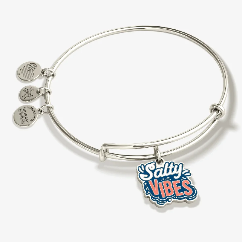 women's bracelets with stars -'Salty Vibes' Charm Bangle Bracelet