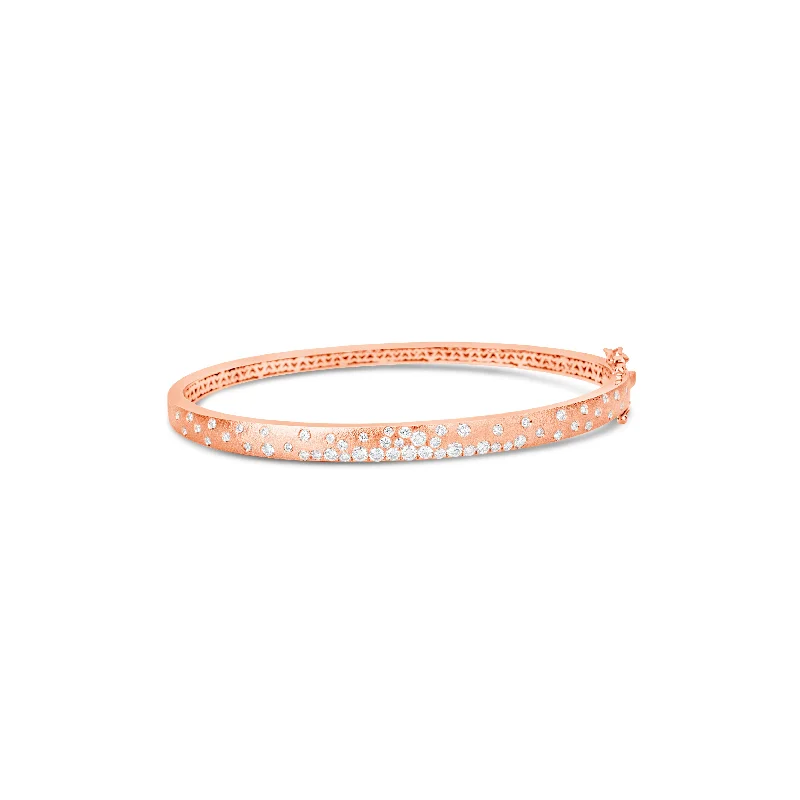 women's bracelets with braided band -Diamond Narrow Bangle