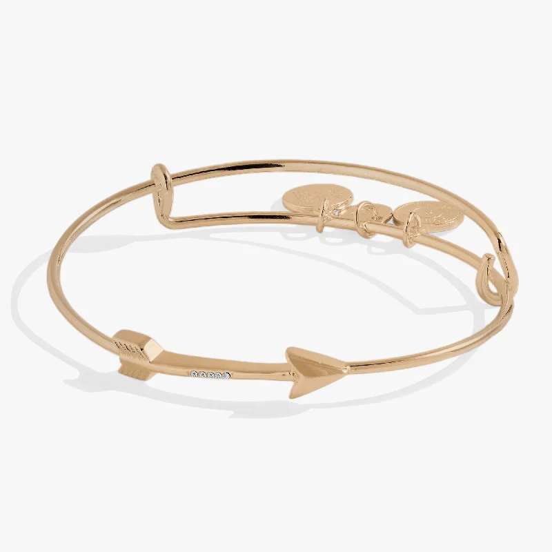 women's bracelets gold -Arrow Inline Bangle