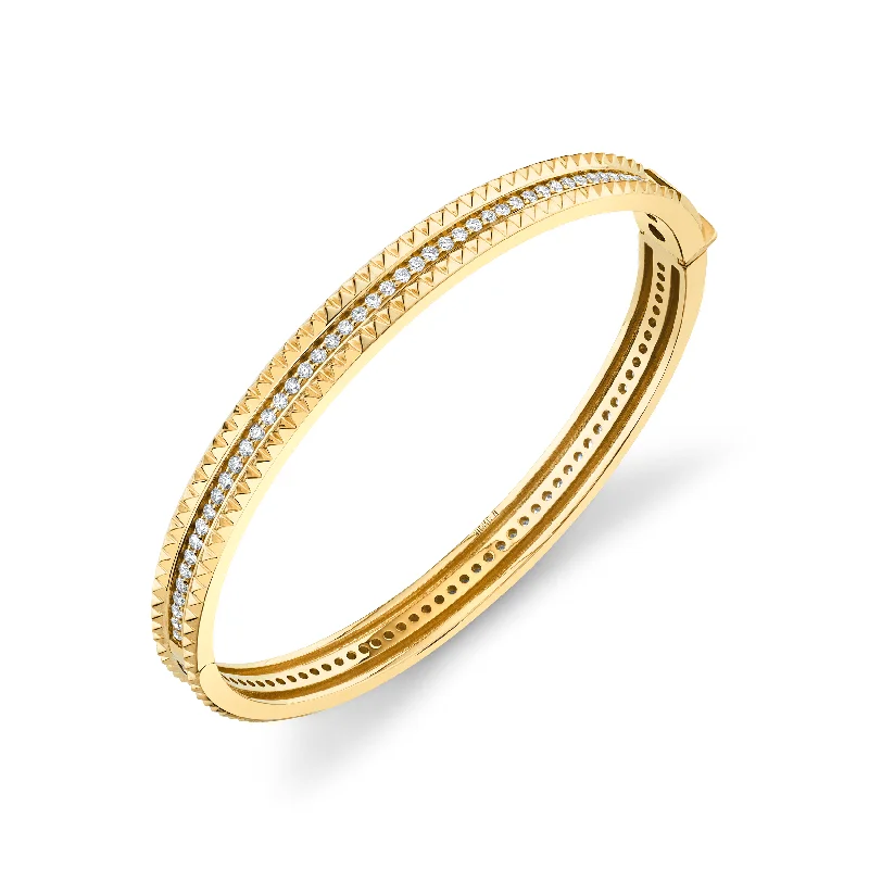 women's bracelets for weddings -Tetra Pavé Bangle