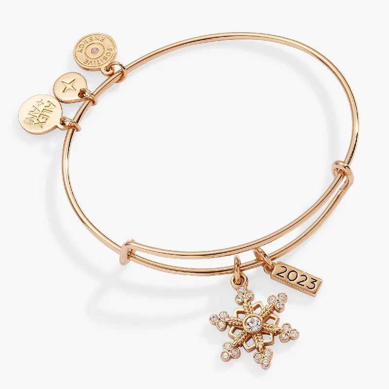 women's bracelets modern style -2023 Snowflake Charm Bangle