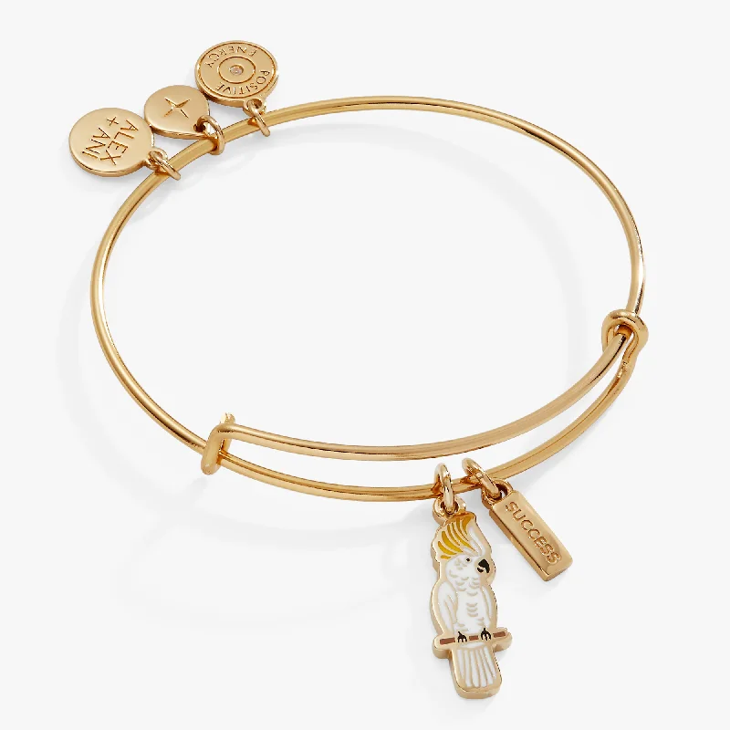 women's bracelets with crystal quartz -'Success' Cockatoo Charm Bangle