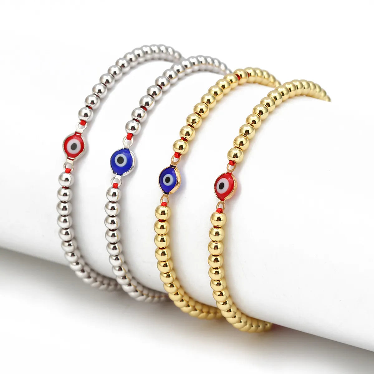 women's bracelets with diamonds and sapphires -Lady Eye Copper Beaded Bracelets