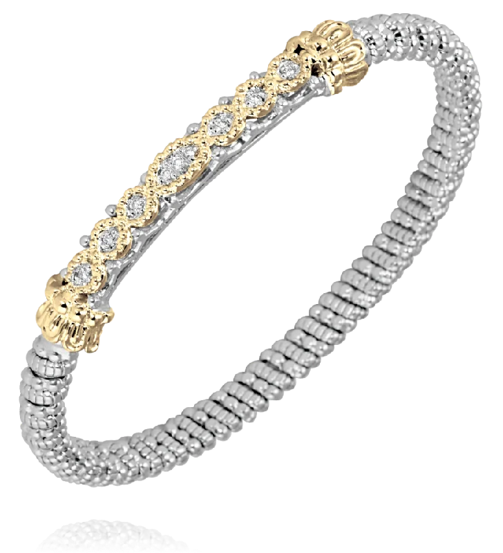 women's bracelets luxury -Sterling Silver & 14K Yellow Gold Bracelet