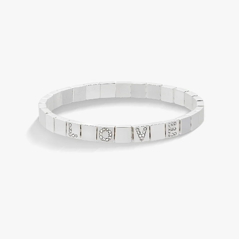 women's bracelets cuff style -'LOVE' Stretch Bracelet