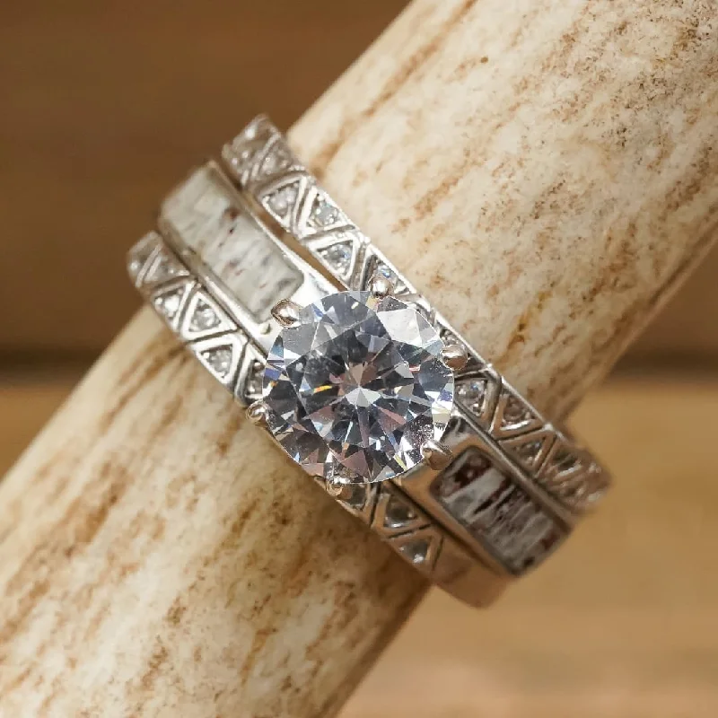 engagement rings with custom band -The Grand Cascade Tallulah Wedding Set