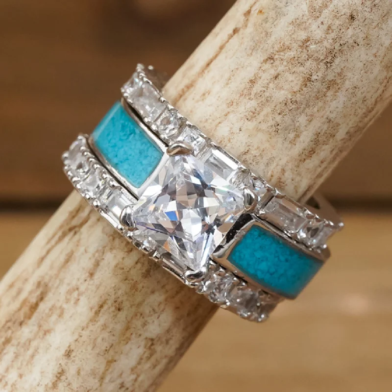 engagement rings for extravagant proposals -The Grand Sierra Baguette Wedding Set